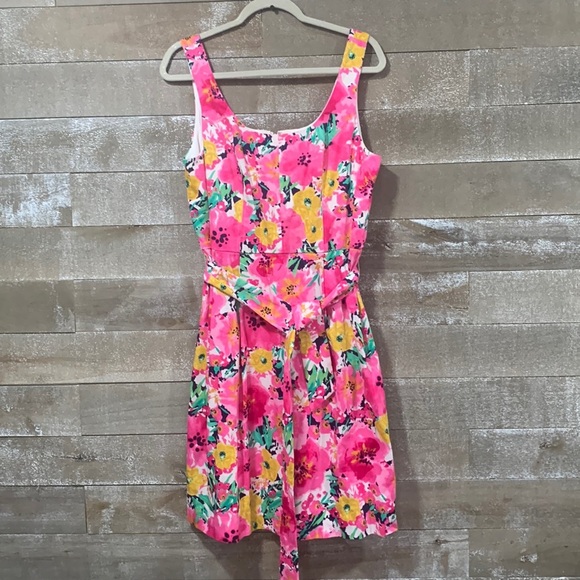 Anne Klein Dresses & Skirts - Anne Klein floral tank belted midi size 10